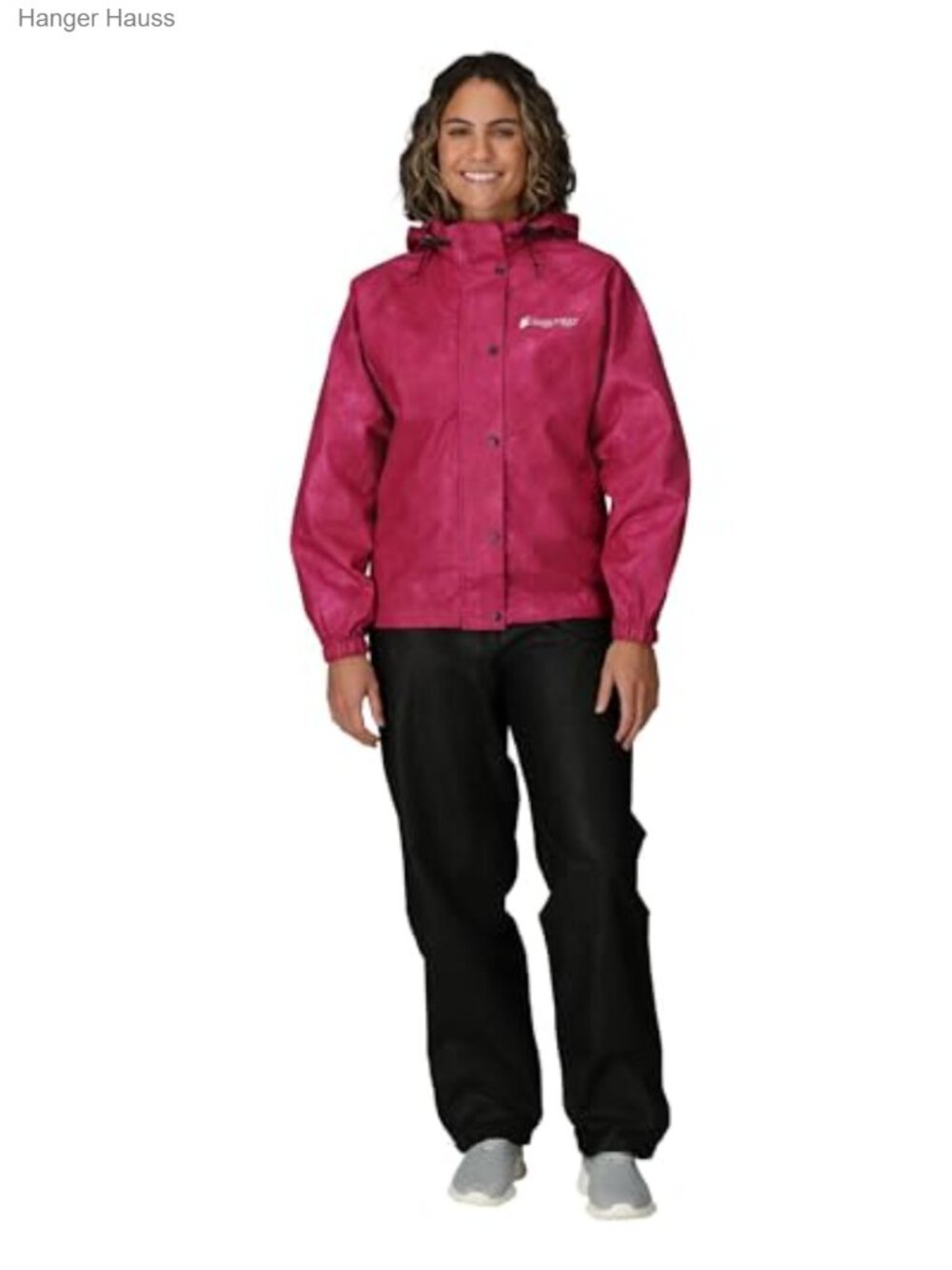 Waterproof Breathable Rain Suit Jacket & Pants Set Zipper Front